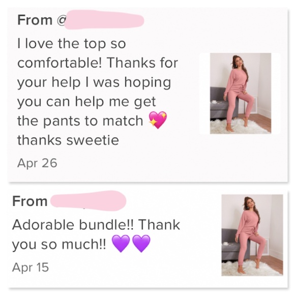 Waffle Knit Casual Pink Loungewear Top - Picture 6 of 8